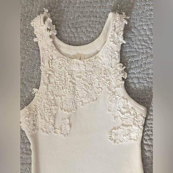 🤍Anthropologie The Pippah Lace Applique Tank Size XXS - Picture 10 of 11